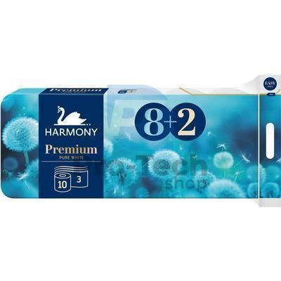 Трипластова тоалетна хартия HARMONY PREMIUM - 8+2 бр. 30502