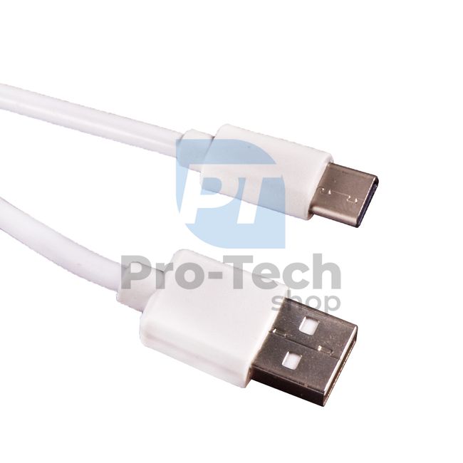 Кабел USB-C 2.0 1 м бял 72374