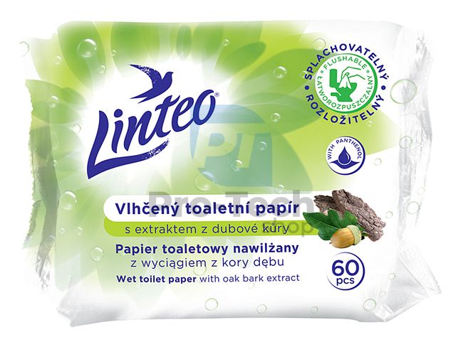 Мокра тоалетна хартия с екстракт от дъбова кора Linteo 60 бр. 30444